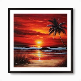 Sunset At The Beach 768 Art Print