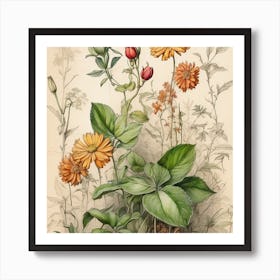 Garden Of Flowers 1 Art Print