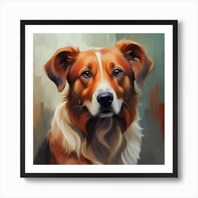 Portrait Of A Dog Art Print