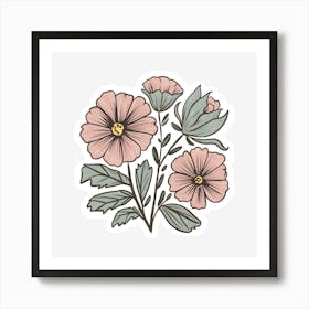 Pink Flowers 13 Art Print