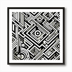 Abstract Geometric Pattern 50 Art Print