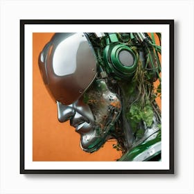 Robot Head 6 Art Print