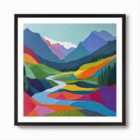 Colourful Abstract Banff National Park Canada 2 Art Print