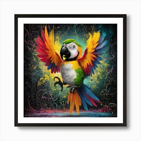 Colorful Parrot Art Print