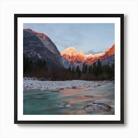 Sunset In The Alps Art Print