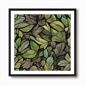 Abstract Leaves Art Print