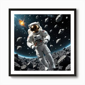 The Astronaut’s Playground: A Universe of Planets Art Print