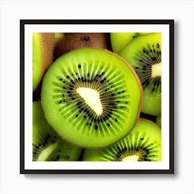 Sliced Kiwi Art Print