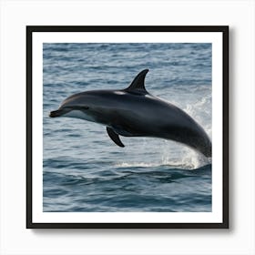 Dolphin Leaping Out Of The Water 1 Art Print