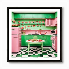 Pink Kitchen Art Print