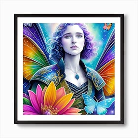 Rainbow Fairy Art Print