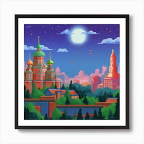 Pixel Art - Moscow #1 Art Print
