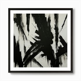 Black and White Abstract Art 184 Art Print