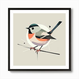 Abstract modernist bird Art Print