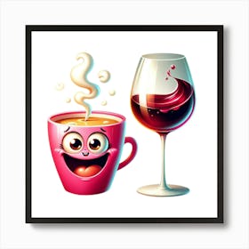 Coffee And Wine Art Print