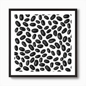 Black Beans Seamless Pattern Art Print