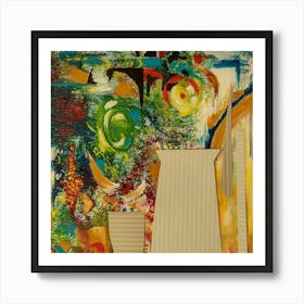 Abstract With A Jar Art Print