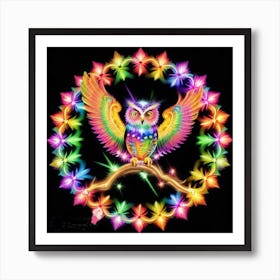 Peace Owl Art Print