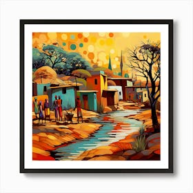 Village Life Art Print