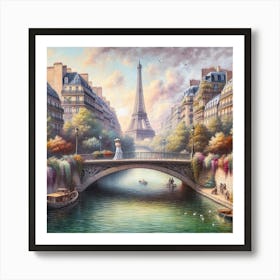 Paris Bridge Poster