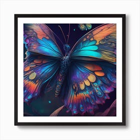 Psychedelic Butterfly Art Print