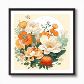 December0266 A Cute Drawing Of Flowers In The Style Of Tasteful Ade30a2b 2f3e 484e Aa0f D7cc896b957b Art Print