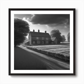 Black And White House Art Print