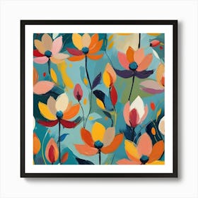 Lotus Flowers 7 Art Print