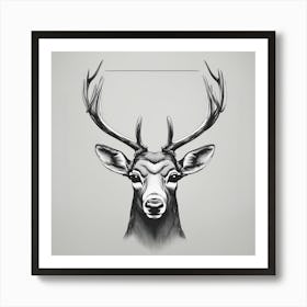 Deer Head 2 Art Print