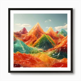 Jelly Mountains Art Print