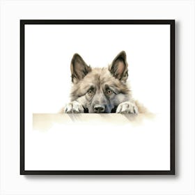 German Shepherd Dog Painting Art Print