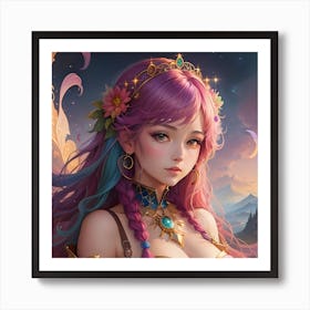 Anime Girl Art Print