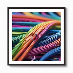 Colorful Wires 23 Art Print