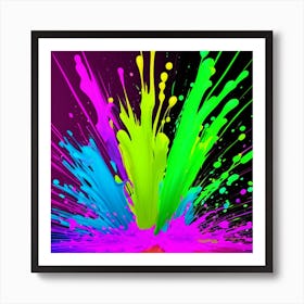 Colorful Paint Splash 1 Art Print