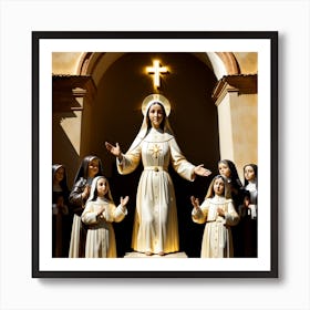 Statue Of The Virgin Art Print