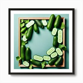 Cucumbers In A Frame 14 Art Print