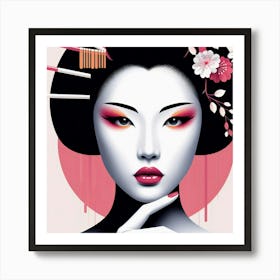 Japan Geisha Visual 123 Art Print