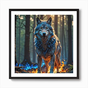 Wolf In The Forest 1 Art Print