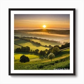 Sunrise At Black Hill Art Print