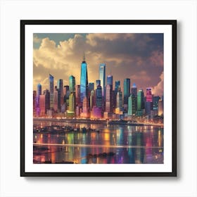 New York City Skyline 107 Art Print