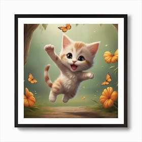 Cute Kitten Art Print