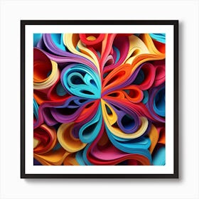 Colorful Paper Art Art Print