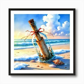 Message In A Bottle 1 Art Print
