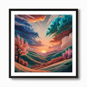 Sky At Sunset Art Print