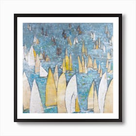  Sailing Calm Square Art Print