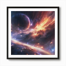 Space Background Art Print