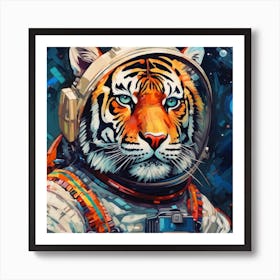 Tiger In Space 1 Art Print