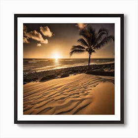 Sunset On The Beach 795 Art Print