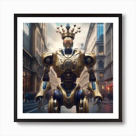 Robot In The City 96 Art Print