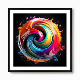 Kaleidoscopic Spin Abstract Art Print